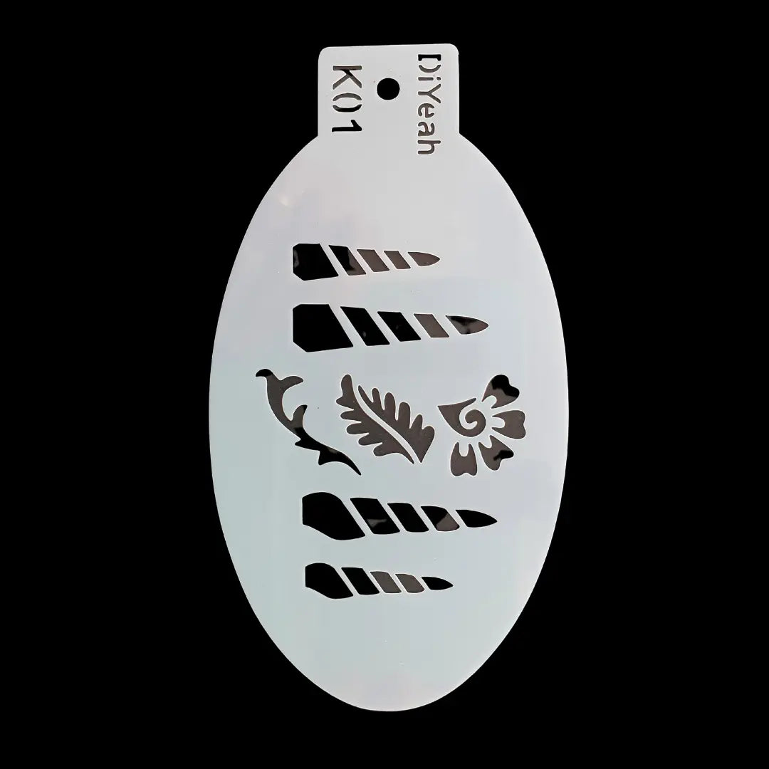 DiYeah Face Painting Stencil - K01 Horn Section