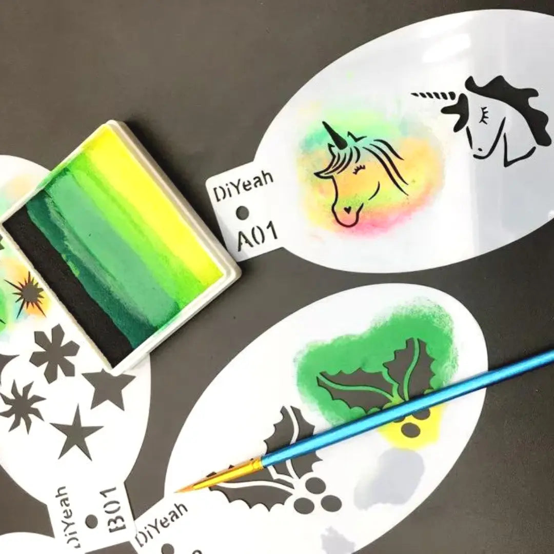 DiYeah Face Painting Stencil - K01 Horn Section