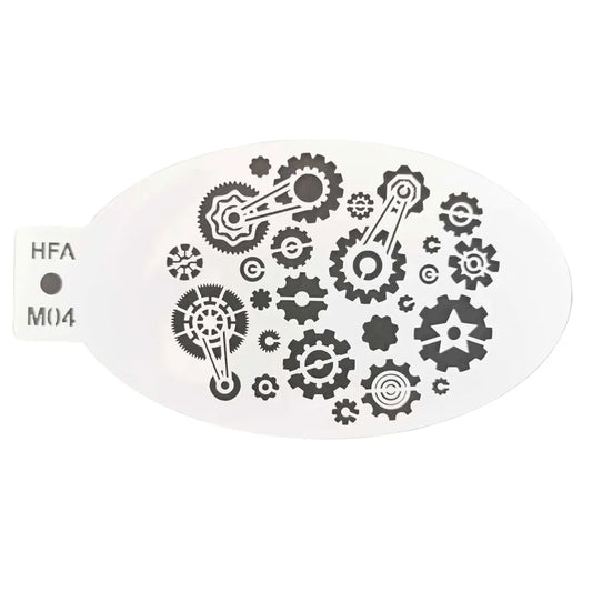 Face Painting Stencil - M04 Gears
